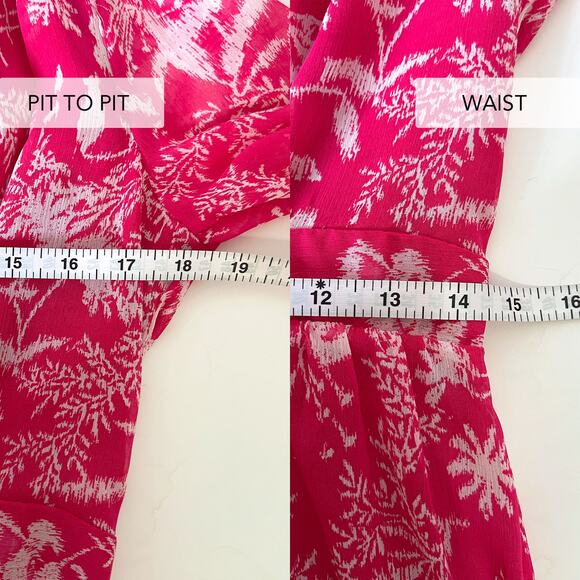 BA&SH NWOT Ulia Floral Wrap Tropical Mini Dress in Rose Size M - Picture 15 of 16